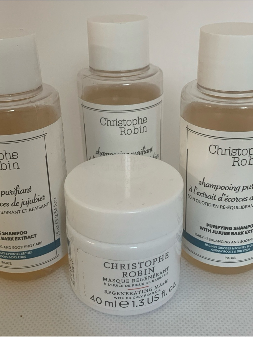 Christophe Robin Regenerating Hair Mask & Purifying Shampoo Set (3)- New
